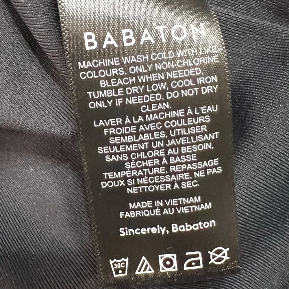 Babaton Aritzia Black Stretch Knit Long Sleeve Crop Top Women’s Large - Picture 12 of 14